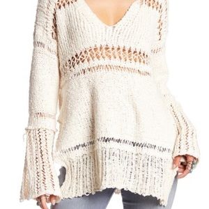Free People Belong to You White Sweater | Size M